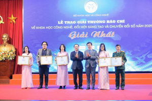 22 tác phẩm đoạt Giải thưởng báo chí về KHCN, đổi mới sáng tạo và chuyển đổi số năm 2025