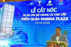 CầnThơ: Cất nóc tòa tháp đôi Thiên Quân Marina Plaza 23 tầng