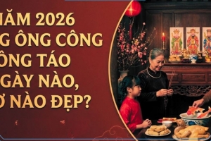Ý nghĩa và ngày giờ đẹp thực hiện lễ cúng ông Công ông Táo năm 2026
