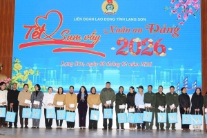 Lạng Sơn: Hơn 600 đoàn viên, người lao động đón “Tết sum vầy – Xuân ơn Đảng” năm 2026