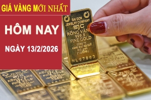 Giá vàng hôm nay 13/2: Vàng SJC đi ngang, thế giới tăng nhẹ