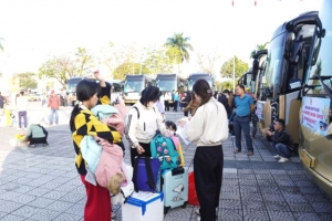 Đà Nẵng: Gần 4.000 công nhân lên “Chuyến xe Công đoàn” về quê đón Tết Bính Ngọ 2026