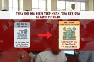 Công an TP. HCM thay đổi địa điểm tiếp nhận, trả kết quả lý lịch tư pháp