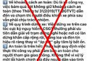 Cục Cảnh sát giao thông bác bỏ tin giả về việc dừng xe trên cao tốc