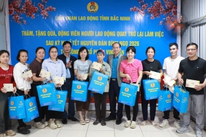 Bắc Ninh: Động viên công nhân trở lại làm việc sau Tết Nguyên đán