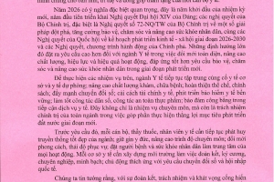 Bộ trưởng Đào Hồng Lan gửi thư tới các thầy thuốc, cán bộ, công chức, viên chức, người lao động ngành Y tế