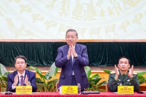 Tổng Bí thư Tô Lâm dự Hội nghị tiếp xúc giữa cử tri với người ứng cử đại biểu Quốc hội khóa XVI tại Hà Nội