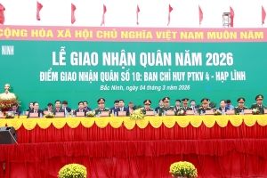 Bắc Ninh: Bí thư Tỉnh ủy Nguyễn Hồng Thái dự Lễ giao, nhận quân năm 2026 tại phường Thuận Thành