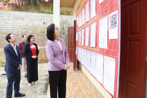 Phó Bí thư Thường trực Tỉnh ủy Lạng Sơn kiểm tra công tác chuẩn bị bầu cử tại cơ sở
