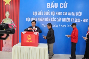 Đặc khu Bạch Long Vĩ trang trọng và sôi nổi trong Ngày bầu cử sớm