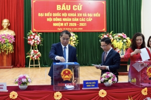Cao Bằng: 98,4% cử tri toàn tỉnh đã hoàn thành bỏ phiếu bầu cử