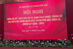 Huế: Công bố danh sách 53 người trúng cử đại biểu HĐND khóa IX