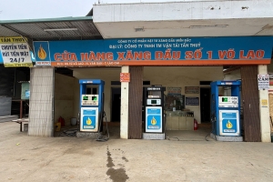 Đội QLTT số 8 Lào Cai xử phạt cửa hàng xăng dầu vi phạm niêm yết giá