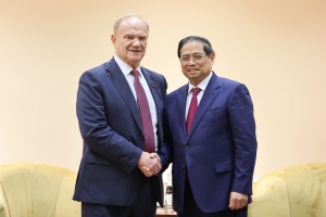 Thủ tướng Phạm Minh Chính tiếp Chủ tịch Đảng Cộng sản Nga