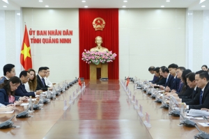 Tỉnh Quảng Ninh làm việc với Đoàn công tác Khu tự trị dân tộc Choang Quảng Tây (Trung Quốc)