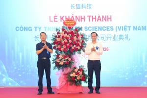 Phó Chủ tịch UBND tỉnh Bắc Ninh Phạm Văn Thịnh dự lễ khánh thành Công ty TNHH Token Sciences (Việt Nam)