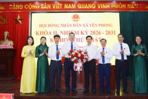 Bắc Ninh: HĐND xã Yên Phong kiện toàn các chức danh chủ chốt nhiệm kỳ 2026-2031