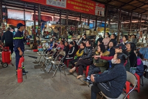 Hải Phòng: Tuyên truyền kiến thức, kỹ năng phòng cháy chữa cháy và cứu nạn cứu hộ tại Chợ Đôn Niệm