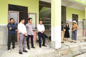 Xã Tiên Lãng giám sát tiến độ thi công xây dựng các công trình dân dụng