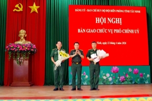 Đảng ủy - Ban Chỉ huy BĐBP tỉnh Tây Ninh tổ chức hội nghị bàn giao chức vụ Phó Chính ủy