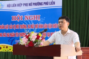 Hội Liên hiệp Phụ nữ phường Phù Liễn ra mắt mô hình dân vận khéo “Thùng rác hai ngăn yêu thương”