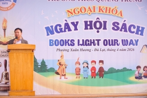 Sôi nổi Ngày hội sách “Books Light Our Way” tại Trường THCS Quang Trung