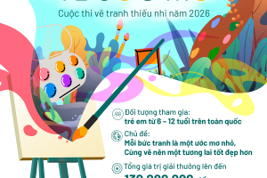 Cuộc thi vẽ tranh thiếu nhi “Cùng BIDV vẽ ước mơ”