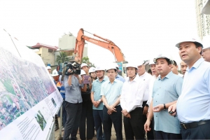 Hà Nội: Bí thư Thành ủy Trần Đức Thắng kiểm tra loạt dự án hạ tầng trọng điểm