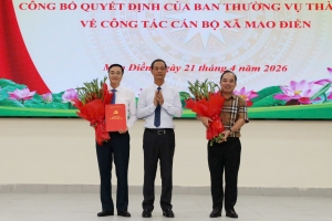 Hải Phòng: Đồng chí Phan Nhật Thanh giữ chức Bí thư Đảng uỷ xã Mao Điền