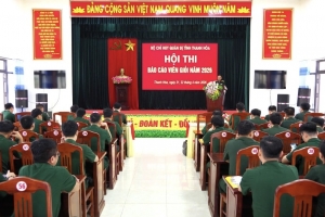 Bộ Chỉ huy Quân sự tỉnh Thanh Hóa khai mạc Hội thi báo cáo viên giỏi năm 2026