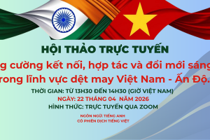 Tăng cường kết nối, thúc đẩy hợp tác dệt may Việt Nam - Ấn Độ