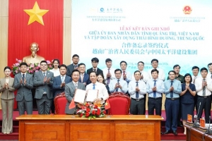 Quảng Trị ký kết hợp tác với tập đoàn xây dựng hàng đầu Trung Quốc