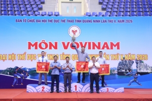 Đại hội TDTT tỉnh Quảng Ninh lần thứ X, năm 2026: Đoàn đặc khu Vân Đồn vô địch môn Vovinam