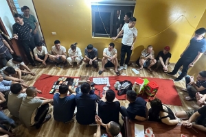 Ninh Bình: Triệt phá tụ điểm tổ chức đánh bạc và đánh bạc dưới hình thức xóc đĩa tại địa bàn xã Liên Minh