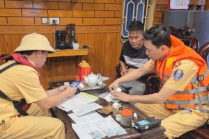 Ninh Bình: Xử lý trường hợp vi phạm nồng độ cồn trên tuyến đường thủy