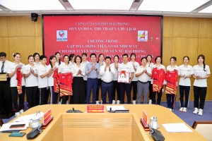 Động viên Đội tuyển Bóng chuyền nữ Hải Phòng trước ngày tham dự Giải Bóng chuyền hạng A quốc gia năm 2026