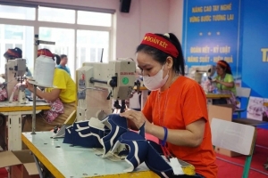Sôi nổi hội thi tay nghề giỏi trong công nhân lao động tại Công ty TNHH Giầy Sunjade Việt Nam