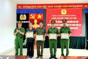 Hải Phòng: Khen thưởng 5 cá nhân trực tiếp tham gia và hỗ trợ phá án