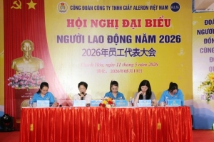 Công ty TNHH Giầy Aleron Việt Nam tổ chức Hội nghị đại biểu người lao động năm 2026