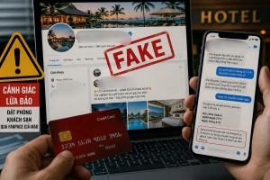 Cảnh giác chiêu giả mạo fanpage khách sạn, lừa khách chuyển tiền đặt cọc mùa du lịch hè
