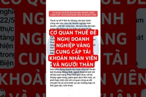 Cơ quan thuế An Giang yêu cầu doanh nghiệp vàng bạc cung cấp tài khoản ngân hàng của nhân viên và người thân chủ tiệm