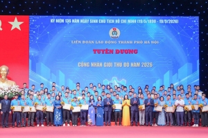 Hà Nội tuyên dương 100 công nhân tiêu biểu trong lao động sáng tạo