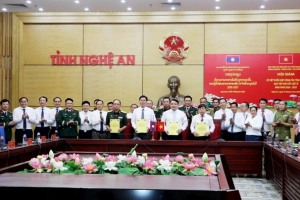 Ký kết phối hợp quy tập hài cốt liệt sĩ giữa Nghệ An và 3 tỉnh nước bạn Lào