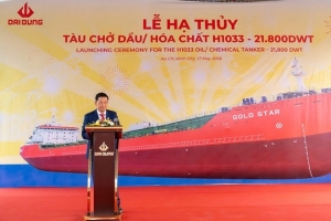 Tập đoàn Đại Dũng hạ thủy tàu chở dầu/hóa chất 21.800 DWT: Nâng tầm thương hiệu Việt trong chuỗi giá trị toàn cầu