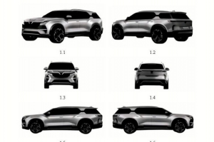 VinFast đăng ký bản quyền ba thiết kế SUV cỡ lớn lạ mắt do tác giả dòng xe VF 7 chấp bút