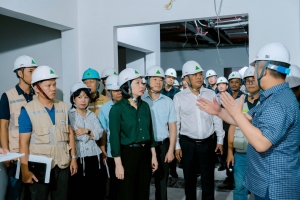 Phó Chủ tịch UBND TP Hà Nội Vũ Thu Hà thúc tiến độ dự án Bệnh viện Tim Hà Nội cơ sở 2