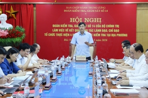 Đoàn kiểm tra của Bộ Chính trị làm việc tại tỉnh Bắc Ninh