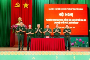 Bộ đội Biên phòng tỉnh Tây Ninh phát động Phong trào thi đua “Đổi mới sáng tạo, phát triển khoa học, công nghệ, chuyển đổi số, chuyển đổi xanh”
