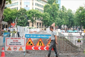 Hà Nội phân luồng hàng loạt tuyến phố trung tâm để thi công chống ngập