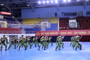 Thi đấu môn võ thuật đầu tiên Hội thao Quân sự, võ thuật và thể thao Công an nhân dân